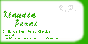 klaudia perei business card